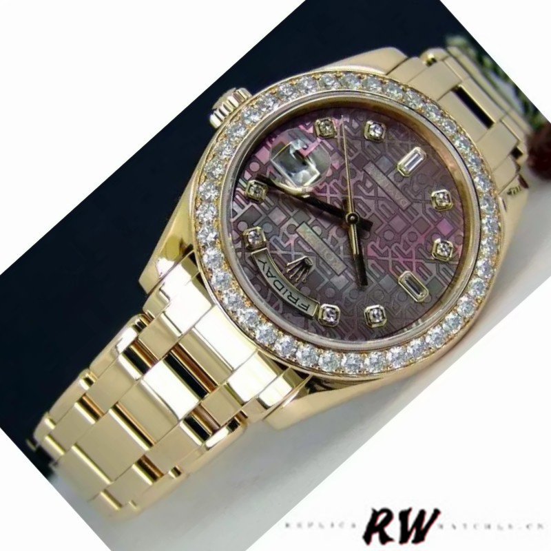 Rolex Day-Date 18948 Dark MOP Diamond Jubilee Dial 39MM Mens Replica Watch